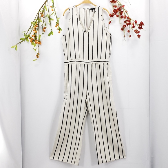 DREW Pants - New DREW Navy striped jumpsuit SZ L